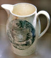 Pitcher with plan of the city of Washington by L'Enfant at Mayflower Society House. Plymouth, MA.