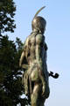 Massasoit statue detail. Plymouth, MA.