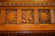 Details of carved fireplace in Crane Library. Quincy, MA.