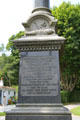 Sandwich Civil War Monument inscription. Sandwich, MA.