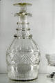 Cut glass decanter from Europe at Sandwich Glass Museum. Sandwich, MA.