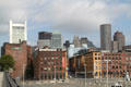 Heritage buildings near Boston Convention Center with downtown highrises beyond. Boston, MA.