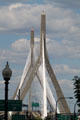 Leonard P. Zakim Bunker Hill Memorial Bridge over Charles River. Boston, MA.
