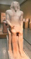 Ancient Egyptian statue of King Mycerinus at Museum of Fine Arts. Boston, MA.