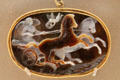 Roman cameo of Victory driving chariot with Eros at Museum of Fine Arts. Boston, MA