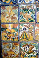 Wall tiles with animals in cloister at Gardner Museum. Boston, MA.