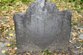 Headstone with skull, moon & heart at Granary Burying Ground. Boston, MA.