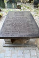 Tombstone of Gov. John Winthrop & descendants at King's Chapel Burying Ground. Boston, MA.