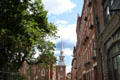 Old North Church from Copp's Hill Burial Ground. Boston, MA.