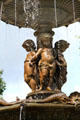 Cherubs on Gardner Brewer Fountain at Boston Common. Boston, MA.