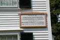 Sign on House of Jonathan Harrington, who wounded on the Common dragged himself to the door & died at his wife's feet. Lexington, MA.