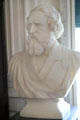 Marble bust of Henry Wadsworth Longfellow by Thomas Brock at Longfellow National Historic Site. Cambridge, MA.