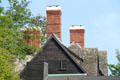 Gables & chimneys of House of Seven Gables. Salem, MA.