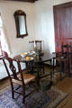 Small table & chairs at House of Seven Gables. Salem, MA.