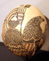 Scrimshawed ostrich egg at Peabody Essex Museum. Salem, MA.
