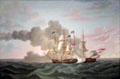 USS Constitution vs HMS Gueriere painting by Michele Felice Corné at Peabody Essex Museum. Salem, MA.