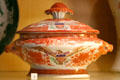 Chinese export tureen with American eagle holding E Pluribus Unum ribbon & shield at Peabody Essex Museum. Salem, MA.