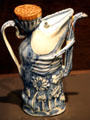 Chinese export crayfish figure ewer from Jingdezhen at Peabody Essex Museum. Salem, MA.