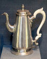 Silver coffeepot from China in Georgian style at Peabody Essex Museum. Salem, MA.