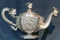 Silver dragon teapot from China at Peabody Essex Museum. Salem, MA.