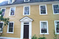 Georgian facade of Crowninshield-Bentley House of Peabody Essex Museum. Salem, MA