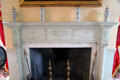 Fireplace mantle carved by Samuel McIntire in parlor of Gardner Pingree House. Salem, MA