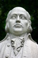 Granite bust of John Adams. Quincy, MA.