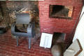 Kitchen fireplace in John Quincy Adams birthplace. Quincy, MA.