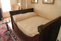 Sleigh bed in guest room at Peacefield Old House. Quincy, MA.