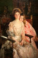 Mrs. Fiske Warren & her daughter Rachel portrait by John Singer Sargent at Museum of Fine Arts. Boston, MA.