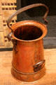 Copper & iron coal bucket by Gustav Stickley & Craftsman Workshop of NY at Museum of Fine Arts. Boston, MA.