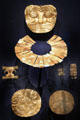 Costa Rican & Panamanian gold masks, pendants, pectorals & cuffs at Museum of Fine Arts. Boston, MA.