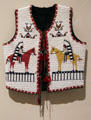 Lakota Sioux man's beaded vest from Great Plains region at Museum of Fine Arts. Boston, MA.