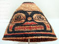 Haida basketry hat from Haida Gwaii, Canada at Museum of Fine Arts. Boston, MA.