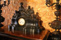 Mantle clock with figures at Gibson House Museum. Boston, MA.