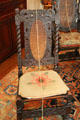 Jacobean-style chair with carving by Rose Standish Nichols at Nichols House Museum. Boston, MA.