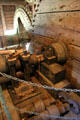 Rolling & slitting mill for pressing flat & rod iron products at Saugus Iron Works. Boston, MA.