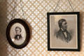 Portraits of Henry David Thoreau & Ralph Waldo Emerson in study at Orchard House. Concord, MA.