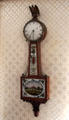Banjo clock with painting of Massachusetts State House sold by Shreve, Crump & Low Co. at Orchard House. Concord, MA.