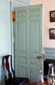 Parlor door with original early American hinges at Jeremiah Lee Mansion. Marblehead, MA.