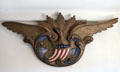 American eagle shield from War of 1812 ship Ashley at Jeremiah Lee Mansion. Marblehead, MA.