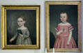 Portraits of little girls by William T. Bartoll at Jeremiah Lee Mansion. Marblehead, MA.