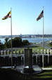 View of U.S. Naval Academy from War Memorial. Annapolis, MD.