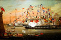 Painting of USS Constitution visiting Malta in 1837 by J.G. Evans at Naval Academy Museum. Annapolis, MD.