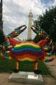Rainbow Rhinestone Crab by Paula Baziz & Edward Shevitz. Baltimore, MD.