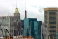 Baltimore skyline with 100 East Pratt St., Bank of America, Harborplace & World Trade Center. Baltimore, MD.