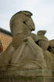 Aquatic horse & eagle by Edmond Romulos & Lawrence H. Amateis outside War Memorial. Baltimore, MD.