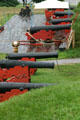 Row of 1812-era cannon at Fort McHenry. Baltimore, MD.