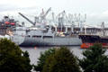 Ships in Baltimore harbor. Baltimore, MD.