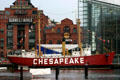 Lightship Chesapeake in front of Power Plant restored to become entertainment center. Baltimore, MD.